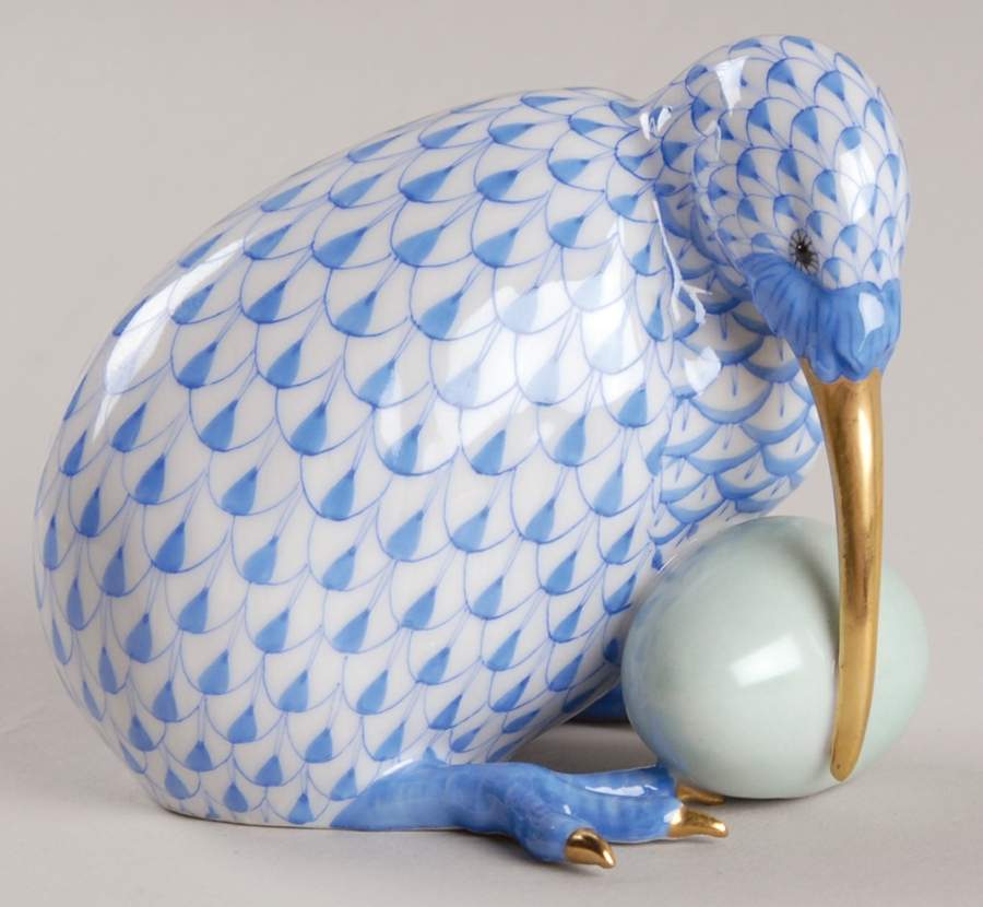 Birds Kiwi-Blue - No Box by Herend-1