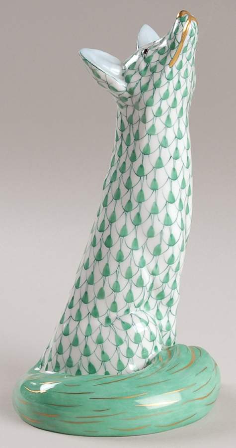 Foxes Fox-Green - No Box by Herend-1