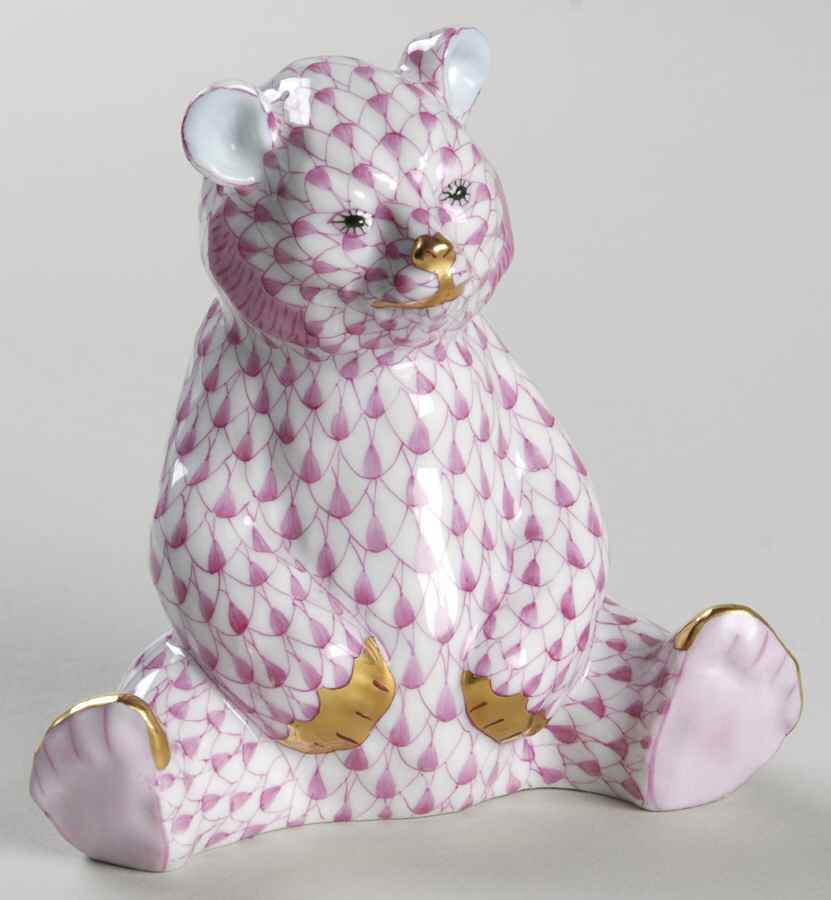 Bears Baby Bear Sitting-Raspberry - No Box by Herend-1