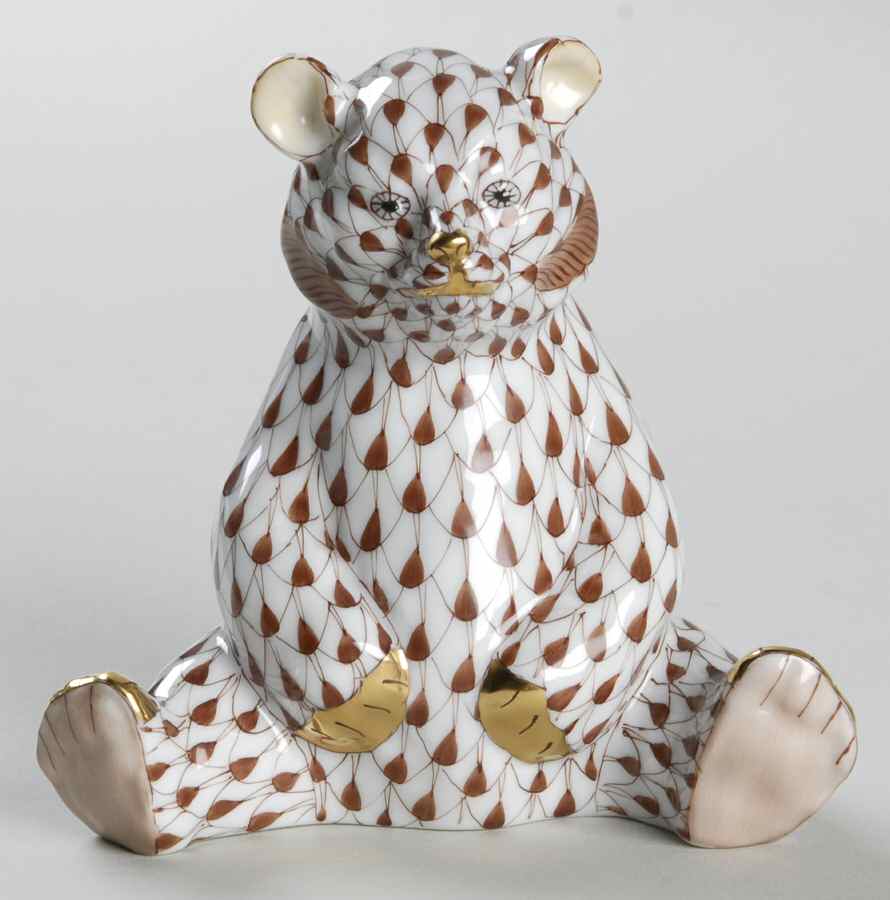 Bears Baby Bear Sitting-Chocolate - No Box by Herend-1