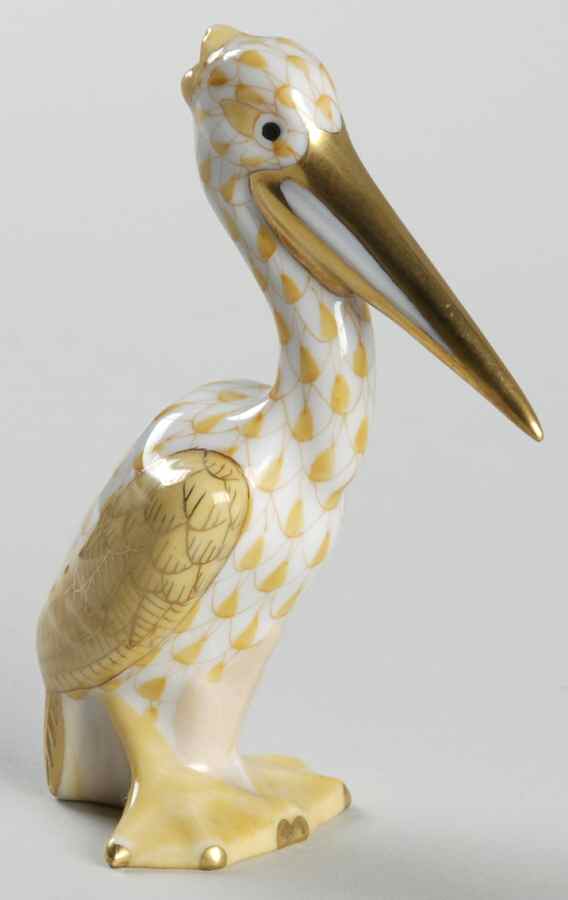Waterfowl Pelican-Butterscotch - No Box by Herend-1