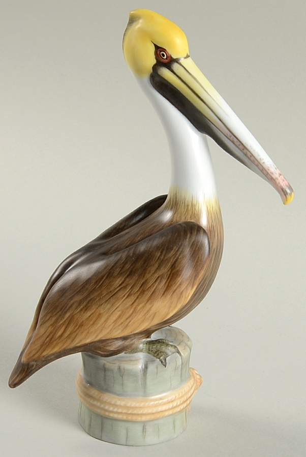Waterfowl Pelican On Post-Natural - Boxed by Herend-1