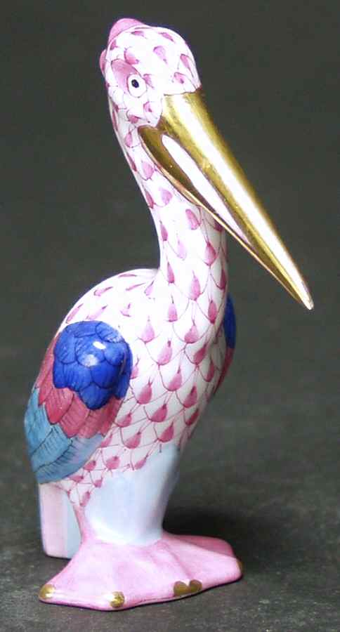 Waterfowl Pelican-Raspberry - No Box by Herend-1