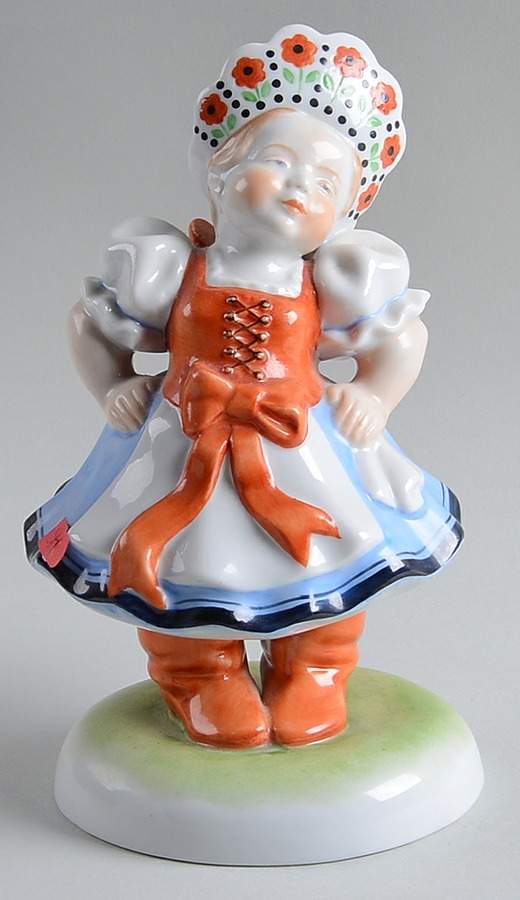 Children Peasant Girl - No Box by Herend-1