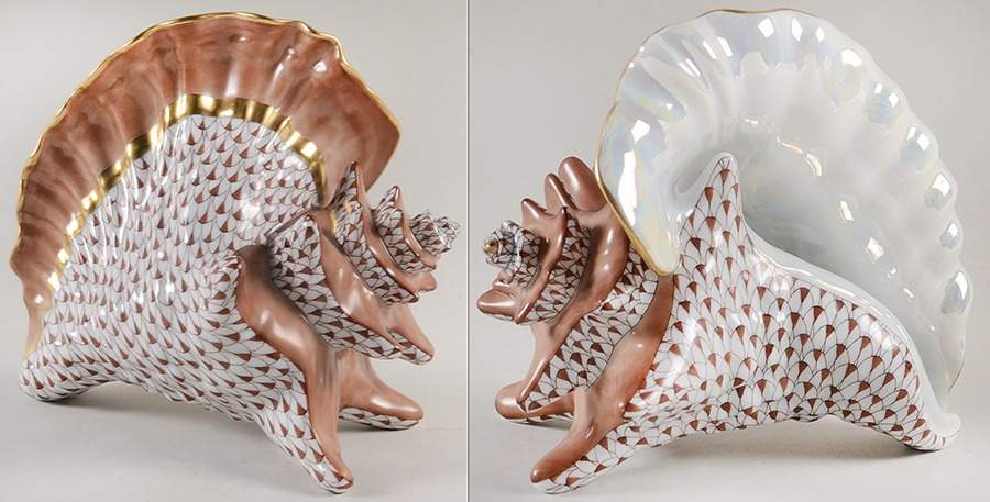 Shells Conch Shell-Chocolate - No Box by Herend-1