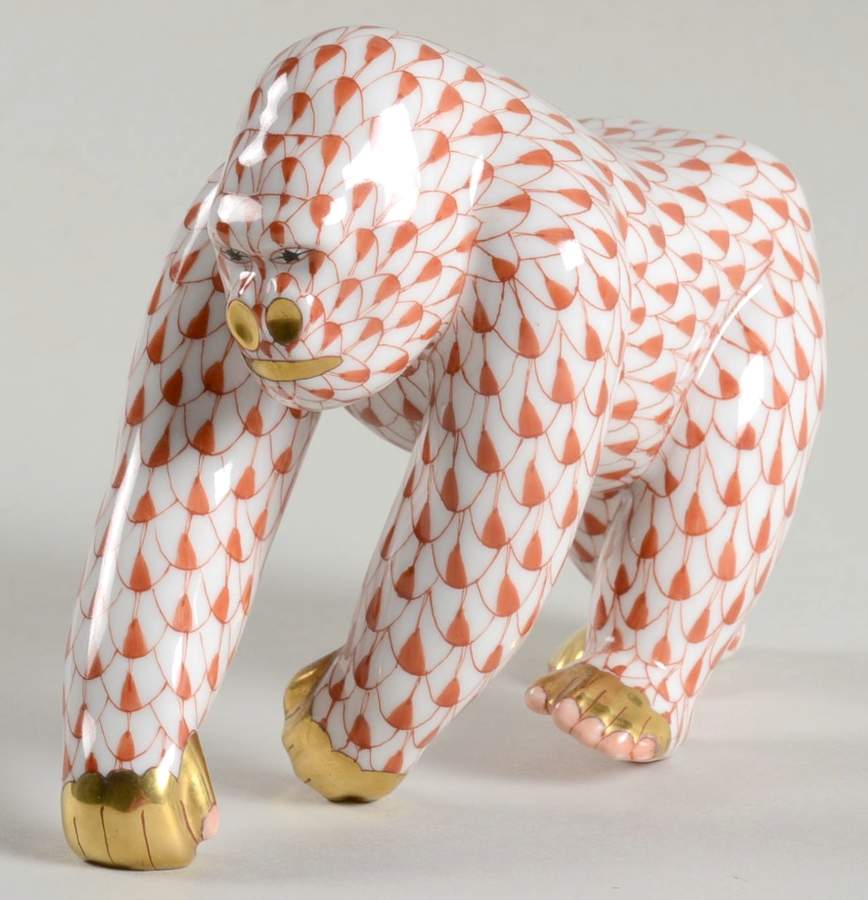 Monkeys Gorilla-Rust - No Box by Herend-1