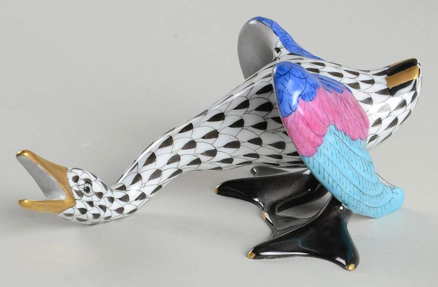 Ducks Wild Duck-Black - No Box by Herend-1