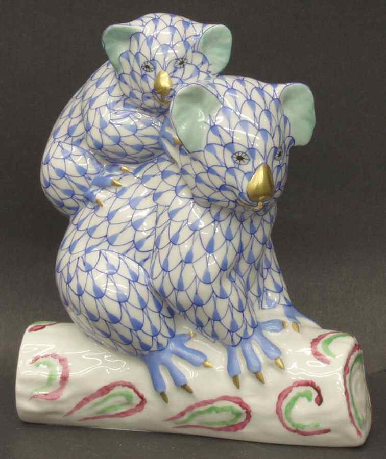 Bears Pair Of Koalas-Blue - No Box by Herend-1