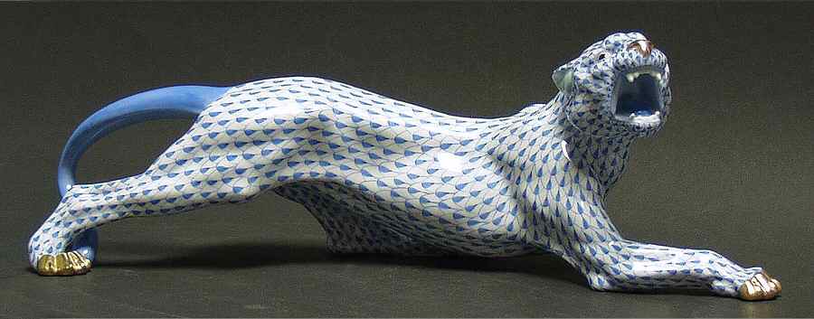 Wild Cats Tiger-Blue - No Box by Herend-1