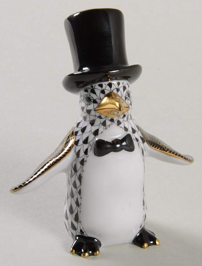 Waterfowl Tuxedo Penguin-Black - No Box by Herend-1