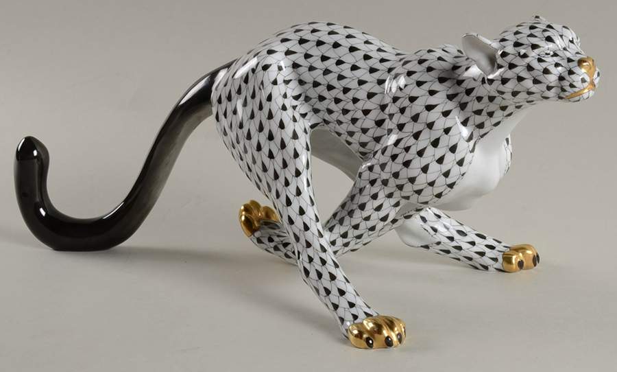 Wild Cats Cheetah-Black - No Box by Herend-1