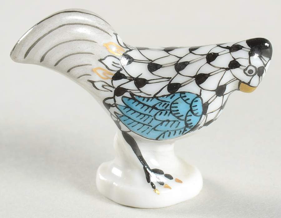 Hen & Chicks Miniature Hen-Black - No Box by Herend-1