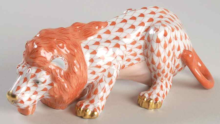 Wild Cats Lion-Rust - No Box by Herend-1
