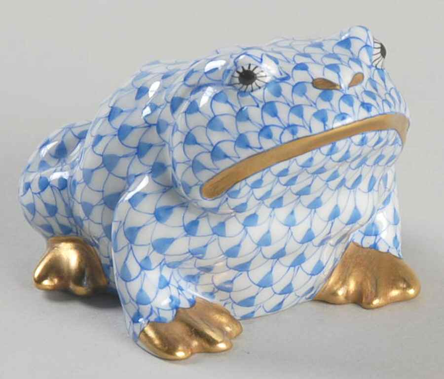 Frogs Frog-Blue - No Box by Herend-1