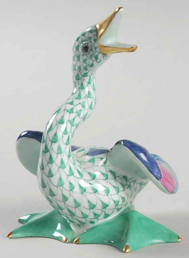 Ducks Wild Duck-Green - No Box by Herend-1