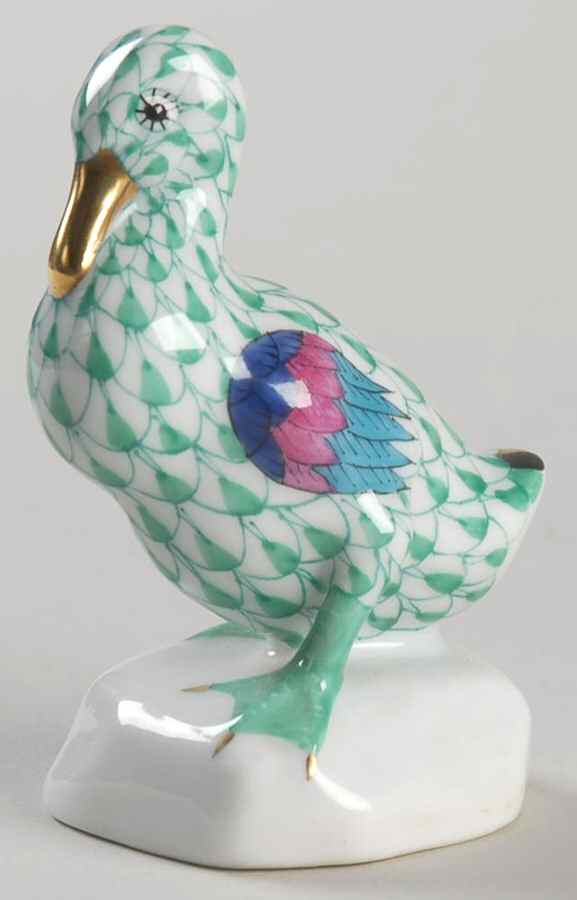 Ducks Duck-Green - No Box by Herend-1