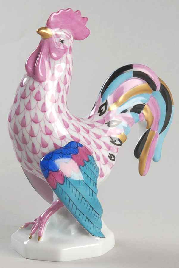 Roosters Small Cocky Rooster-Raspberry - No Box by Herend-1