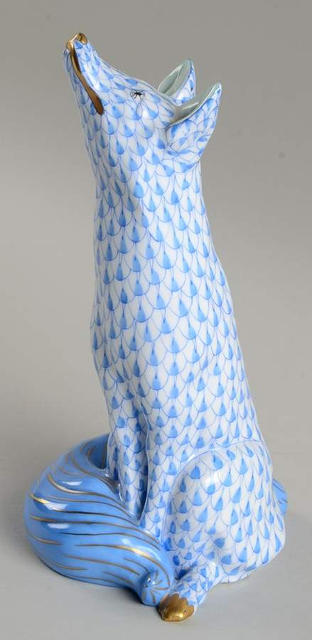 Foxes Fox-Blue - No Box by Herend-1