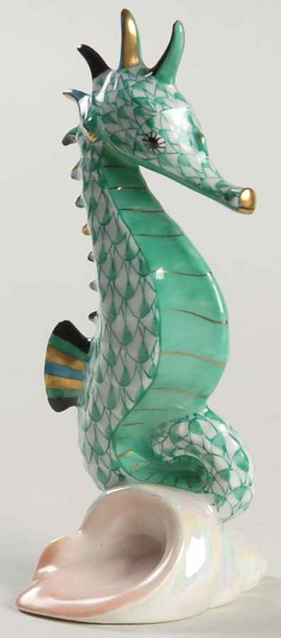 Sea Marine Animals Seahorse-Green - No Box by Herend-1