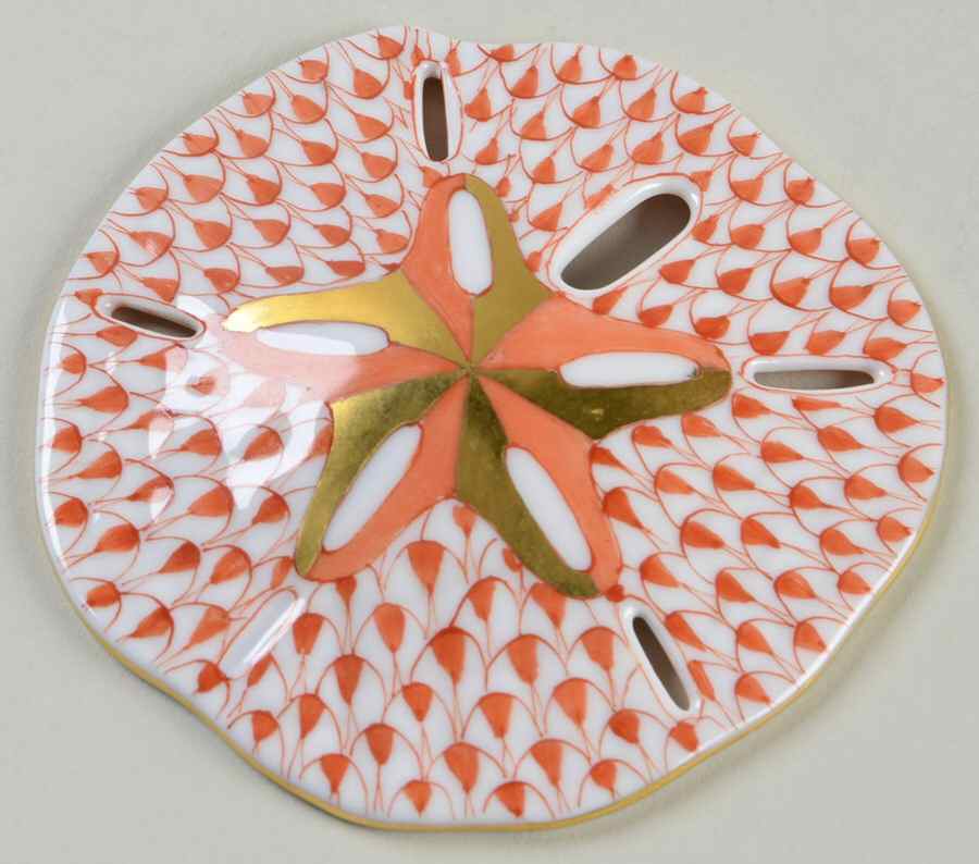 Shells Sand Dollar-Rust - No Box 42 by Herend-1