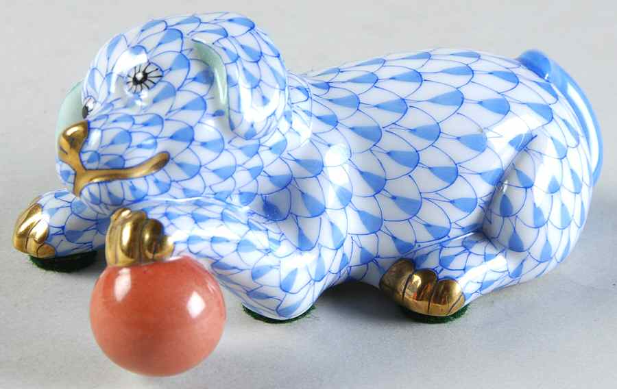 Dogs Puppy-Blue - No Box by Herend-1