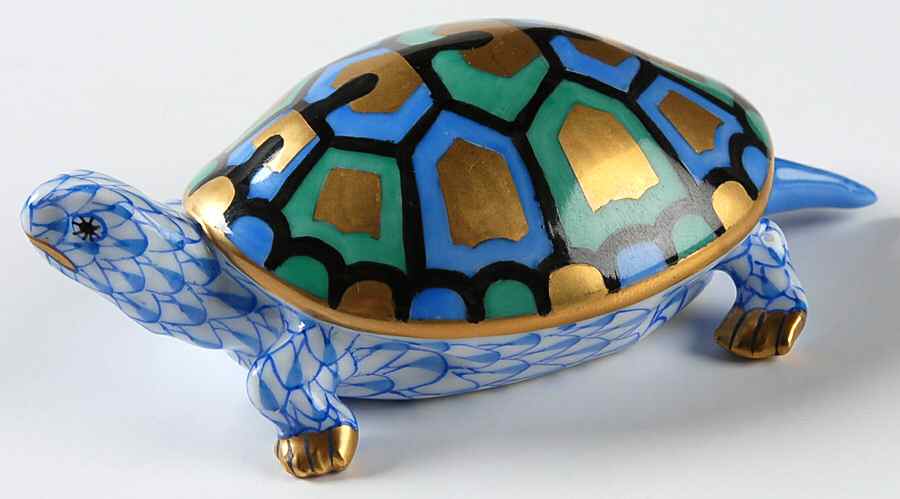 Turtles Turtle-Blue - No Box by Herend-1