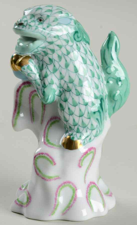 Asian Foo Dog-Green - No Box by Herend-1