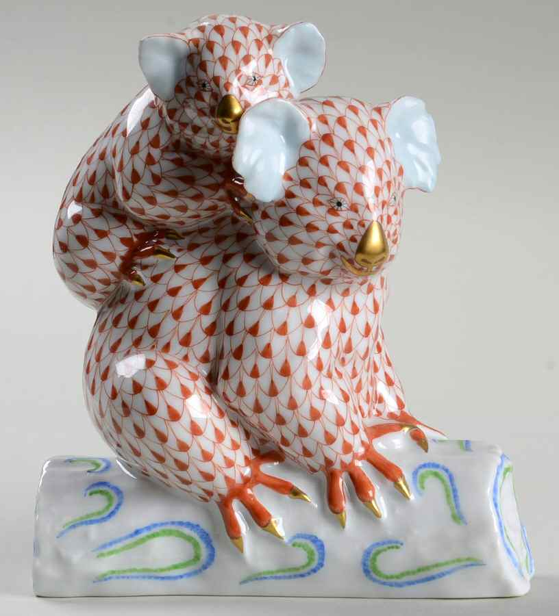 Bears Pair Of Koalas-Rust - No Box by Herend-1