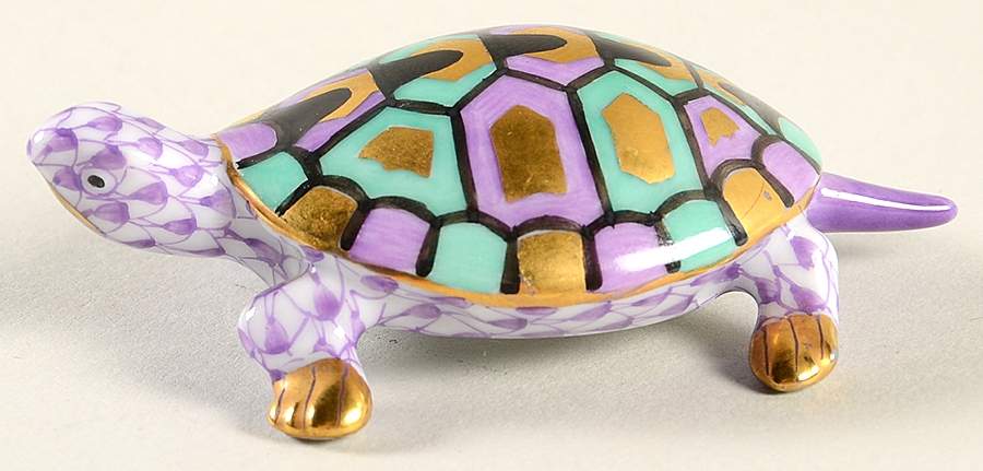 Turtles Baby Turtle-Lilac - No Box by Herend-1