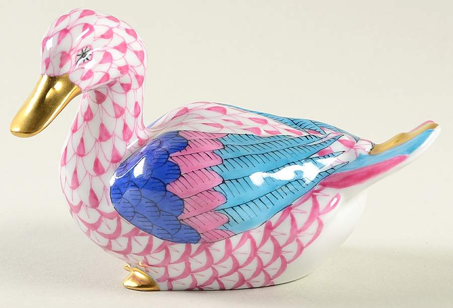 Ducks Mallard-Raspberry - No Box by Herend-1