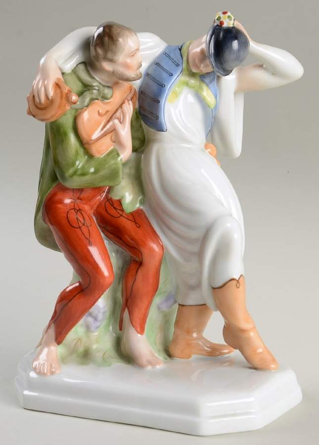 Traditional Hungarian People Gay Lad-Natural - No Box by Herend-1