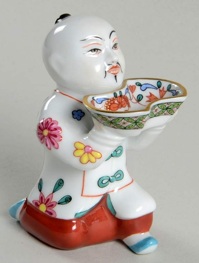 Asian Chinese Kneeling-Small/White - No Box by Herend-1