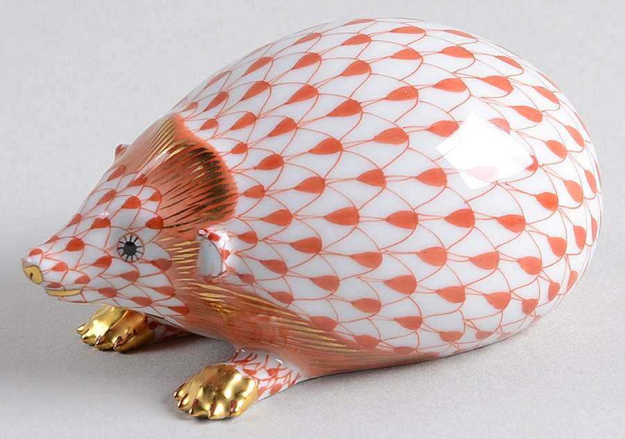 Wild Animals Hedgehog-Rust - No Box by Herend-1