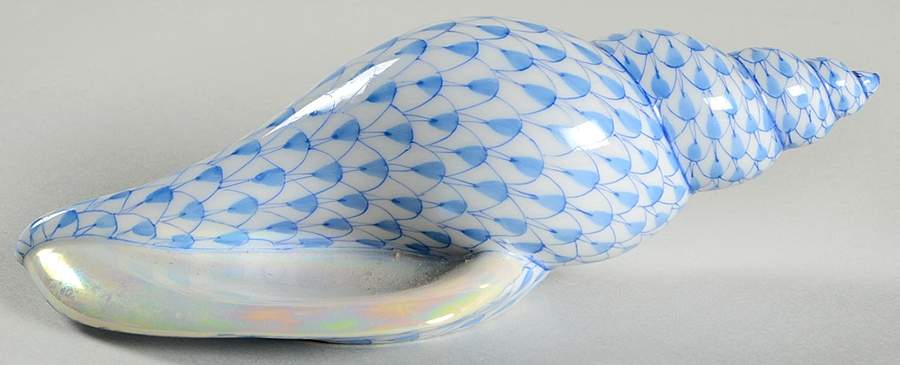Shells Tulip Shell-Blue - No Box by Herend-1