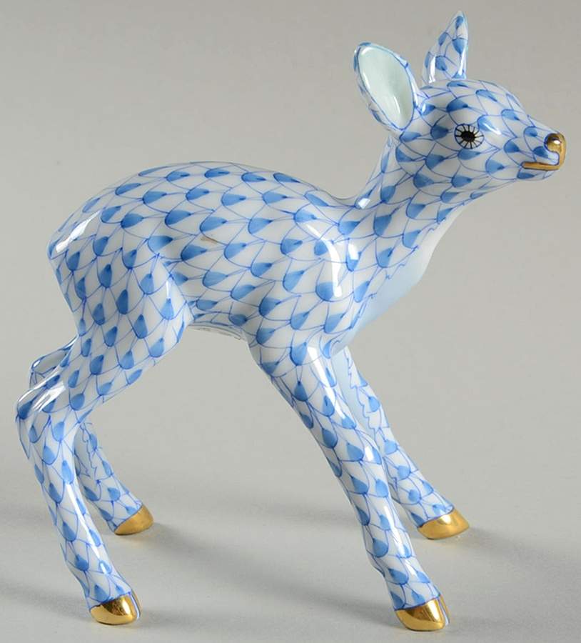 Deer Fawn-Blue - No Box by Herend-1