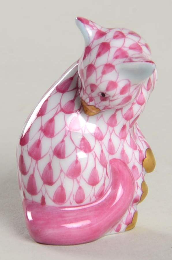 Cats Miniature Cat-Raspberry - No Box by Herend-1