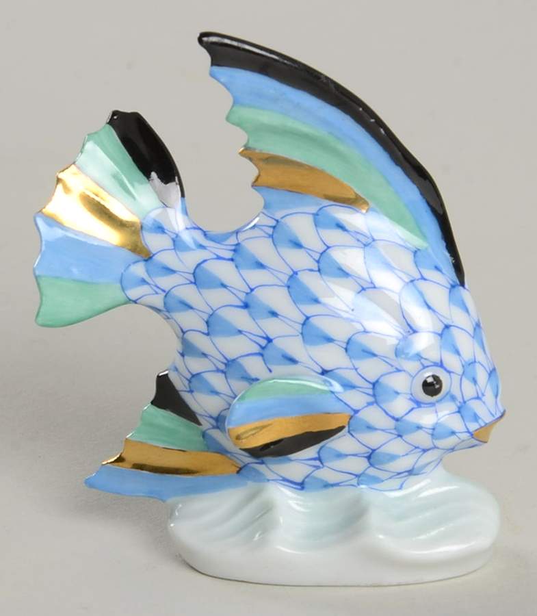 Fish Fish-Blue - No Box by Herend-1