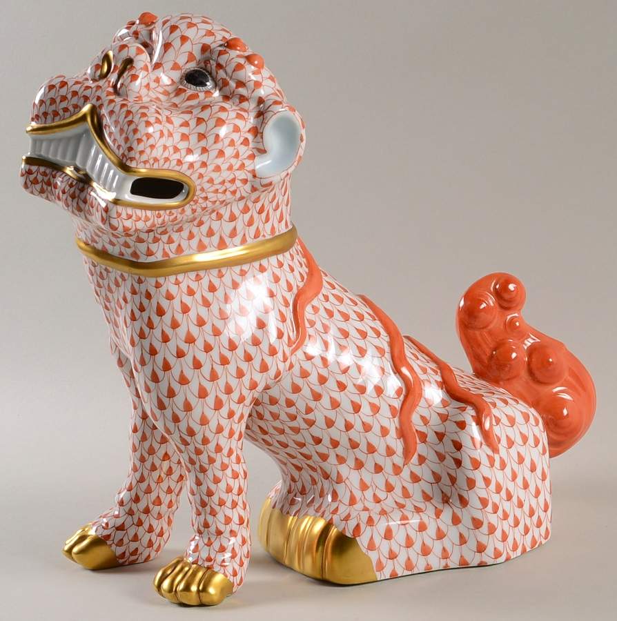 Asian Foo Dog-Rust/Looking Left - No Box by Herend-1