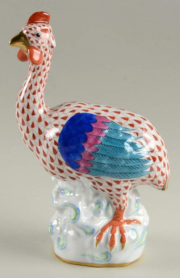 Game Birds Guinea Fowl-Rust - No Box by Herend-1