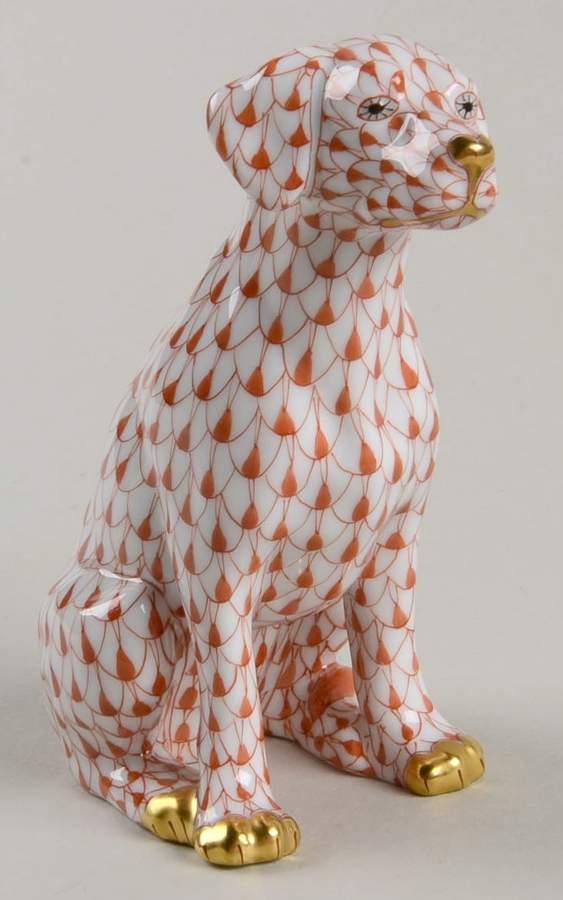Dogs Dalmatian Seated-Rust - No Box 42 by Herend-1