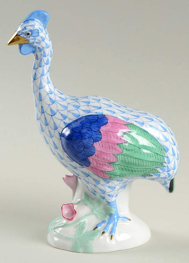 Game Birds Guinea Hen-Blue - No Box by Herend-1
