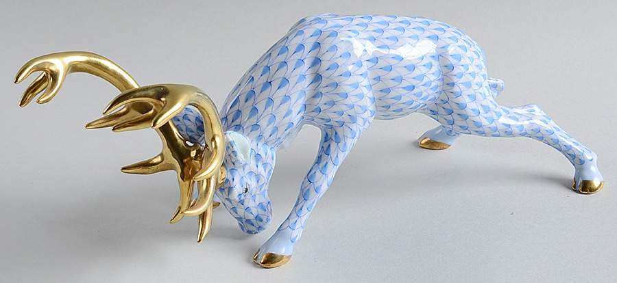 Deer Deer-Blue - No Box by Herend-1