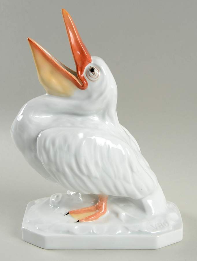Waterfowl Pelican-Natural - No Box by Herend-1