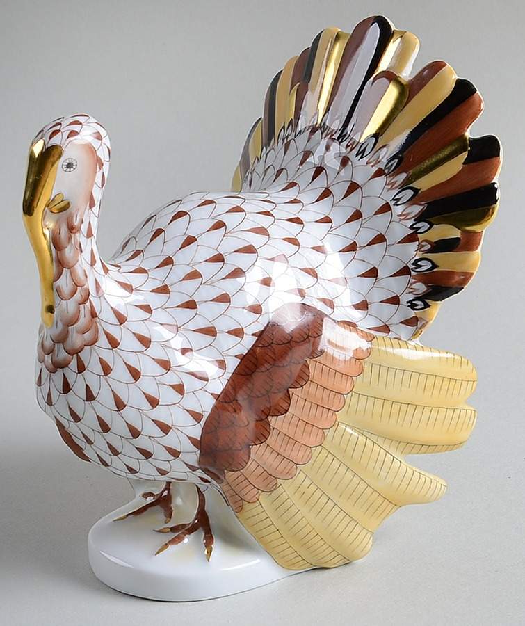 Game Birds Turkey-Chocolate - No Box by Herend-1