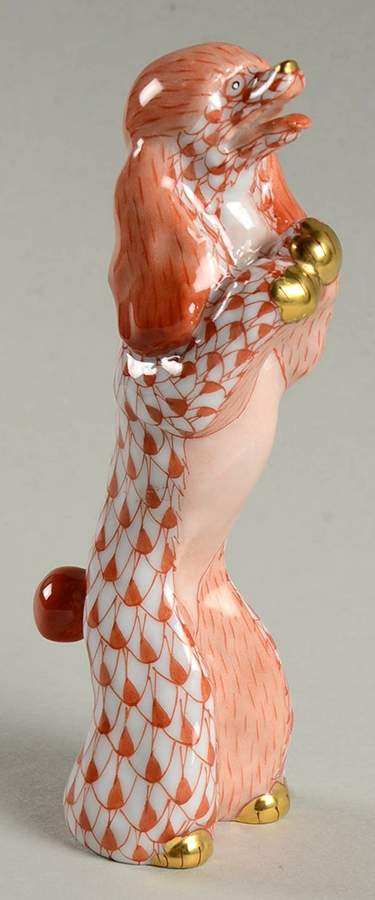 Dogs Mini Begging Poodle-Rust - No Box by Herend-1