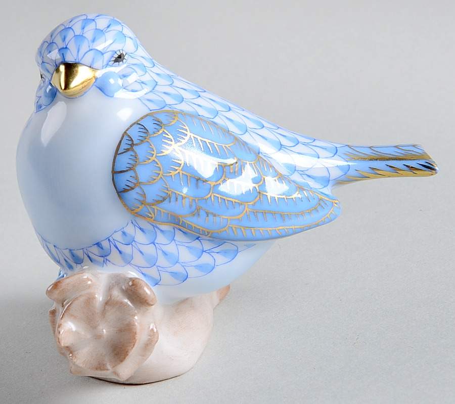 Birds Little Bird-Blue - No Box by Herend-1