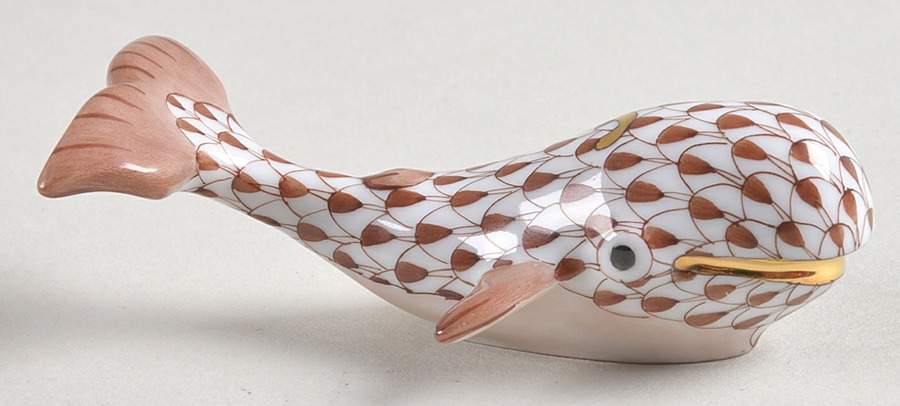Sea Marine Animals Baby Whale-Chocolate - No Box by Herend-1