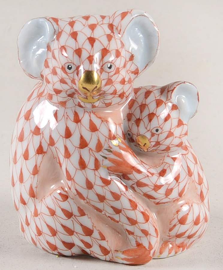 Bears Koala Mother & Baby-Rust - No Box by Herend-1