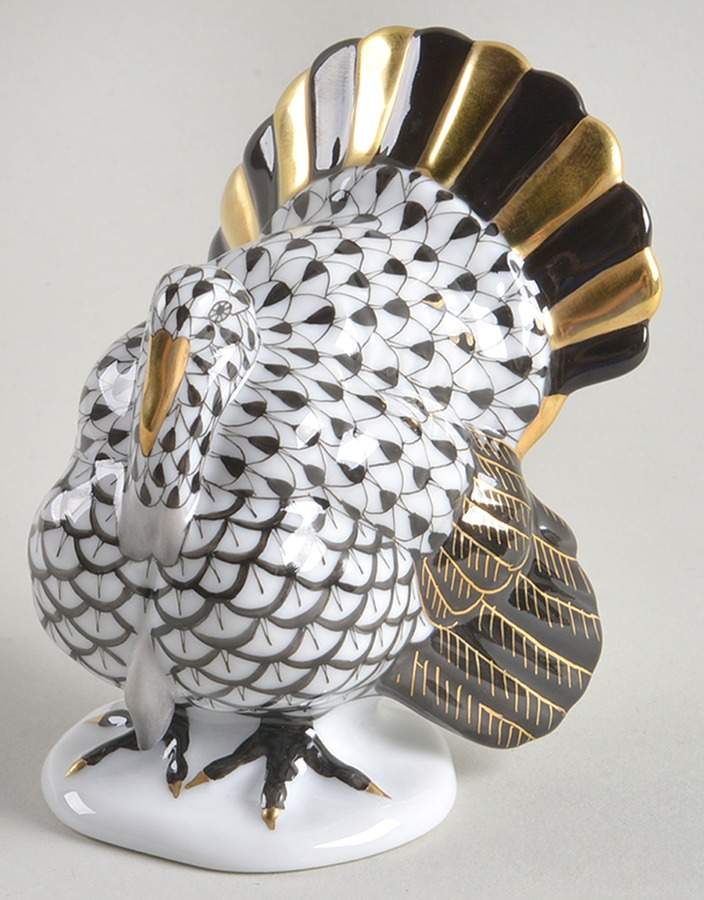 Game Birds Tom Turkey-Black - No Box by Herend-1