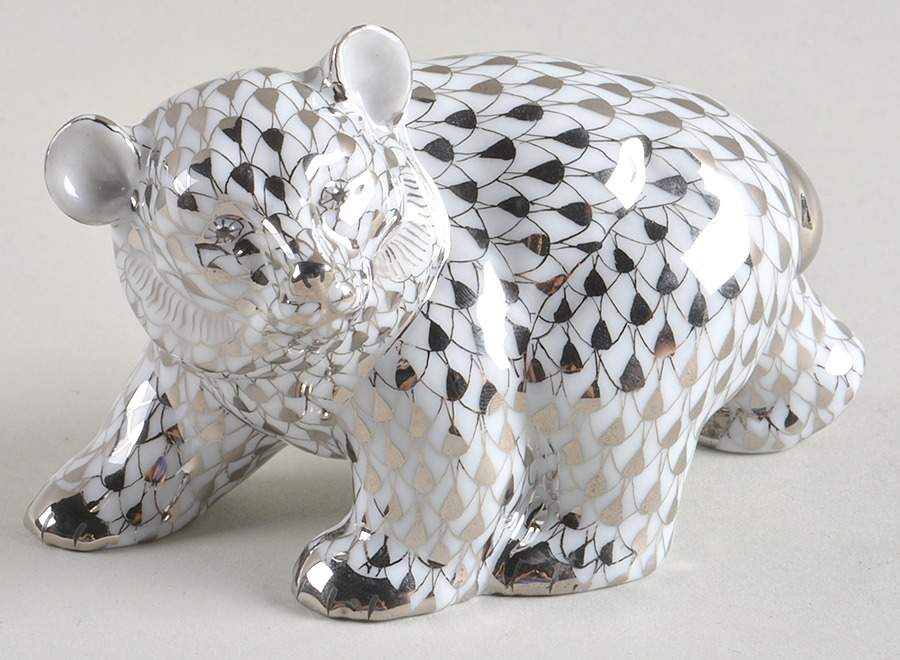 Bears Baby Bear Walking-Platinum - No Box by Herend-1